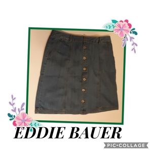 EDDIE BAUER MIDI DENIM SKIRT.